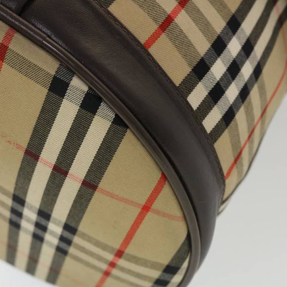 BURBERRYSs Nova Check Shoulder Bag Nylon Leather Beige Auth 44757 - Picture 15 of 16